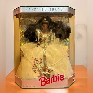 1992 Mattel Vintage Special Edition Happy Holidays African American Barbie Doll